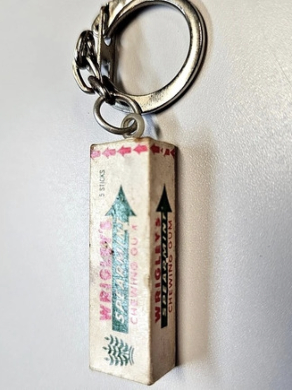 Wrigley's Vintage Wrigley's Spearmint Chewing Gum Miniature Pack Keychain